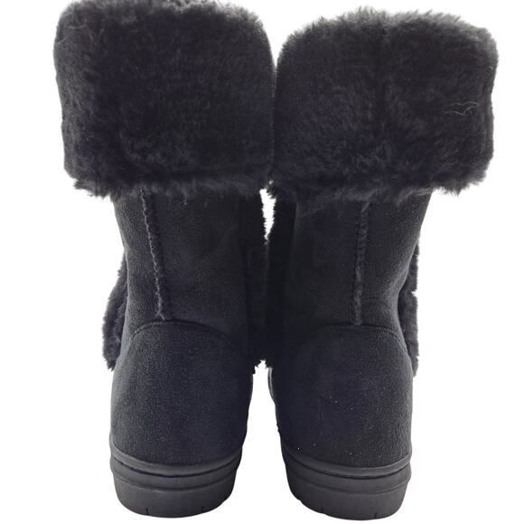 Style & Co. Black 10 Women's Fur Insulated Shearling Snow Winter Boots Shoes - Picture 3 of 5